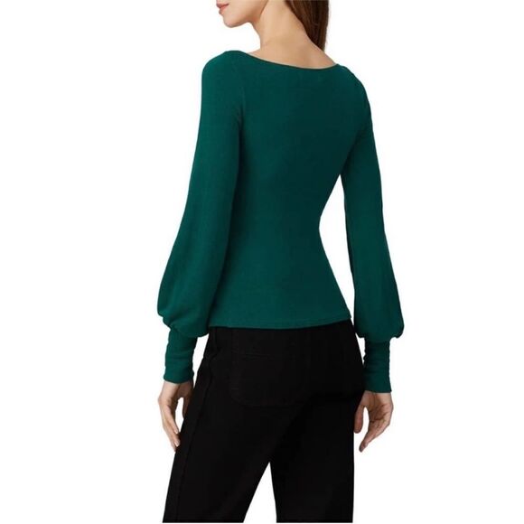 Reformation Green Isla Square Neck Top‎ - Picture 2 of 7